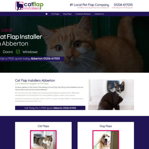 Southampton cat flap installer website design