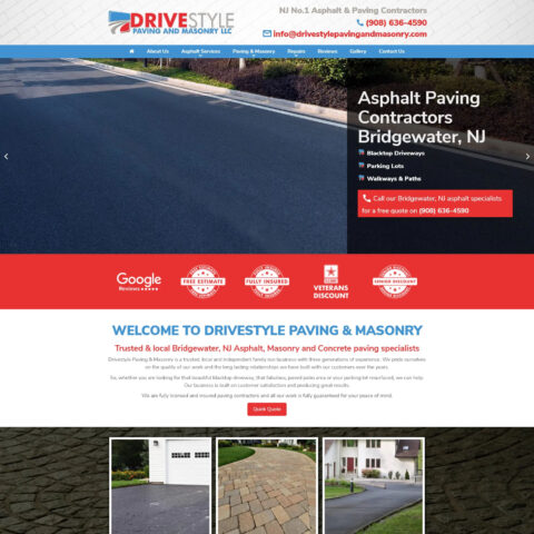 Paving & masonry website designers Southampton