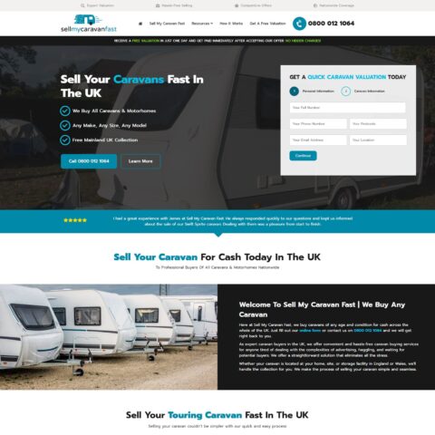 Expert caravan website designers in Southampton