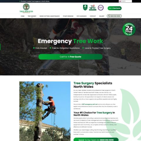 Expert tree surgeon website designers Southampton