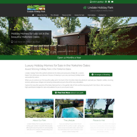 Holiday park homes website designs in Southampton