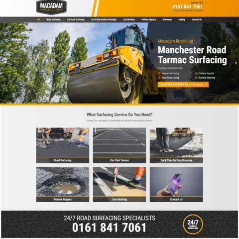 Road Surfacing Website Design