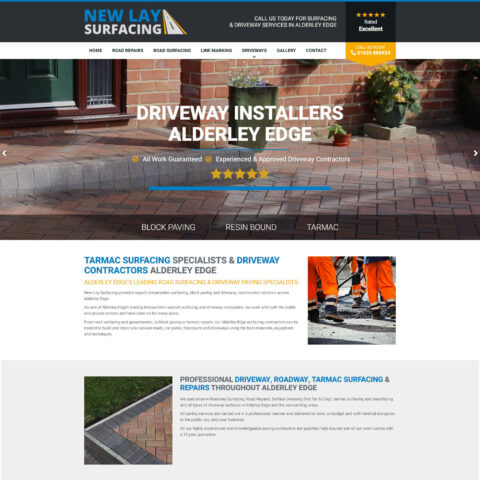 Surfacing contractor website design Southampton