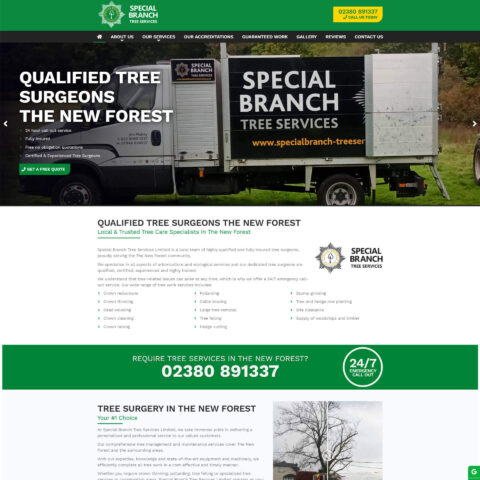 Tree Surgeon web design Southampton