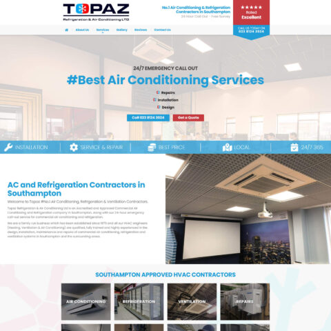 Refrigeration & Air Conditioning web designers Southampton