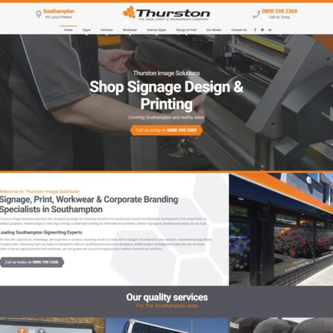 Southampton printing website design