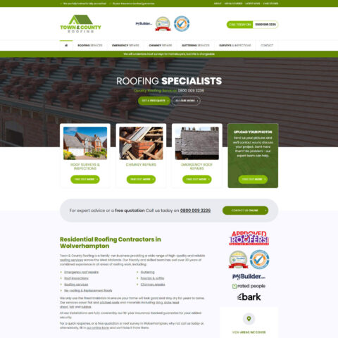 Website design for roofers near me Southampton