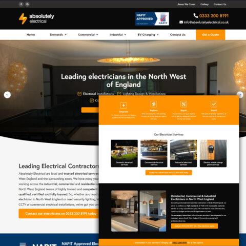 Electricians website design Southampton