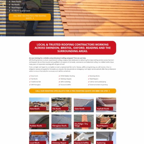 Website design for roofers near me Southampton