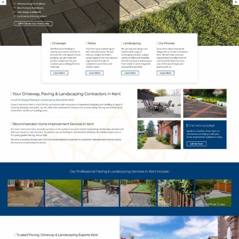 Paving & landscaping website design company in Southampton