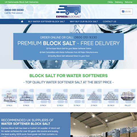 Water Softener Block Salt eCommerce Website