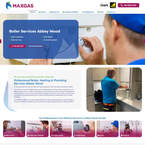 Plumber web design in Southampton