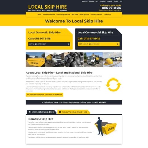 local skip hire webiste design Southampton