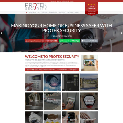 Southampton home security website designs