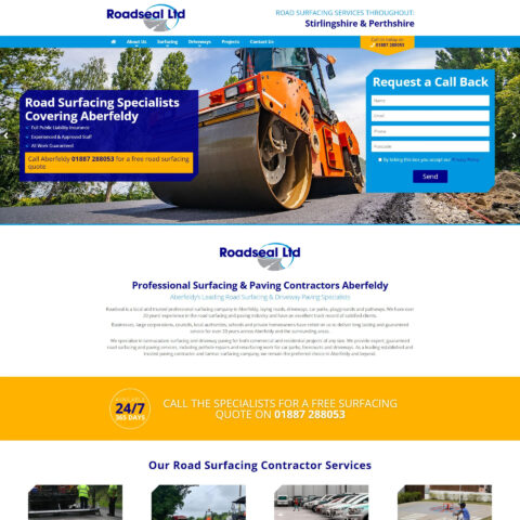 Road surfacing website designers in Southampton