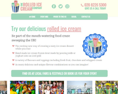 The Rolled Ice Cream Company website