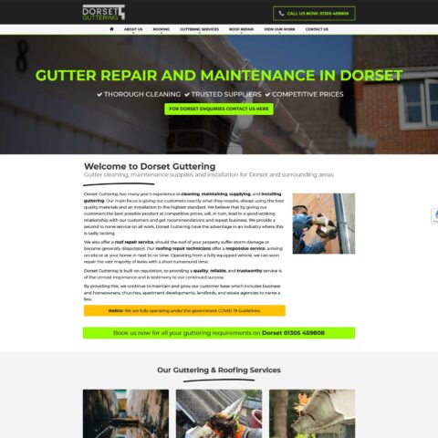 Guttering and Roofing Website & Logo Southampton