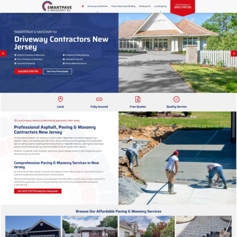 paving and masonry company website design in Southampton