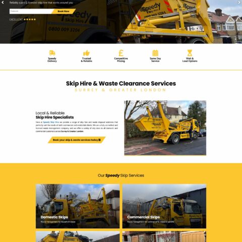 Skip Hire Website Design Southampton