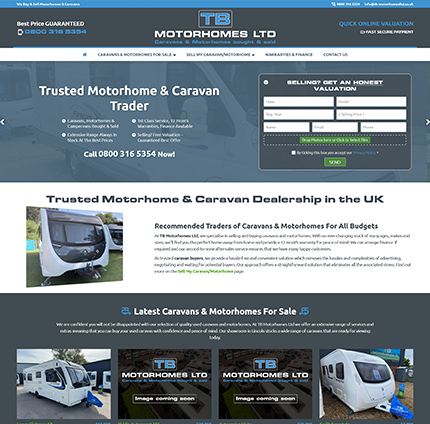 Caravan & Motorhome Dealership Website