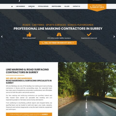 Line marking website design Southampton